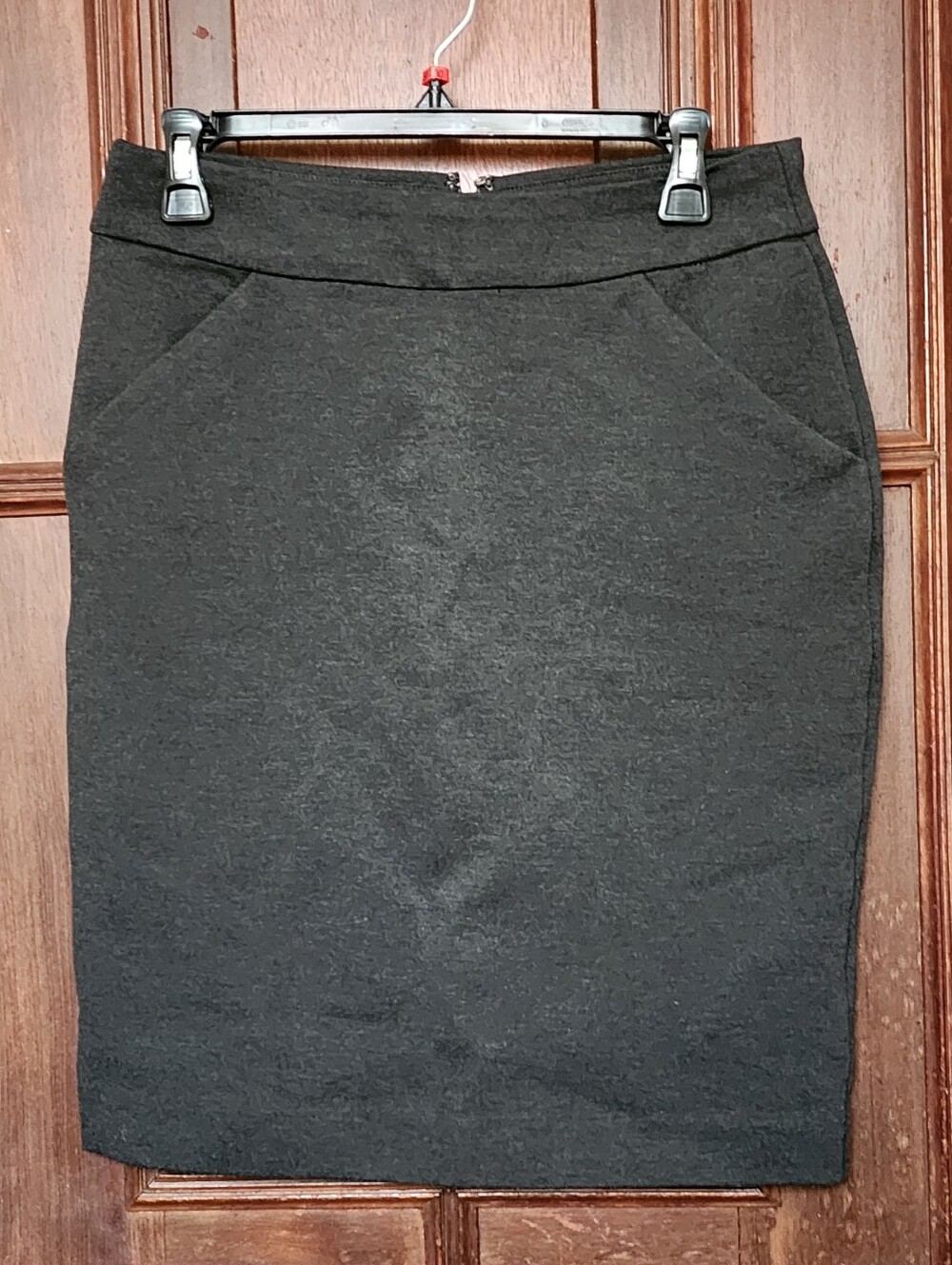 NWT J. Crew Ponte Suiting Pencil Shirt- Charcoal-Size 4